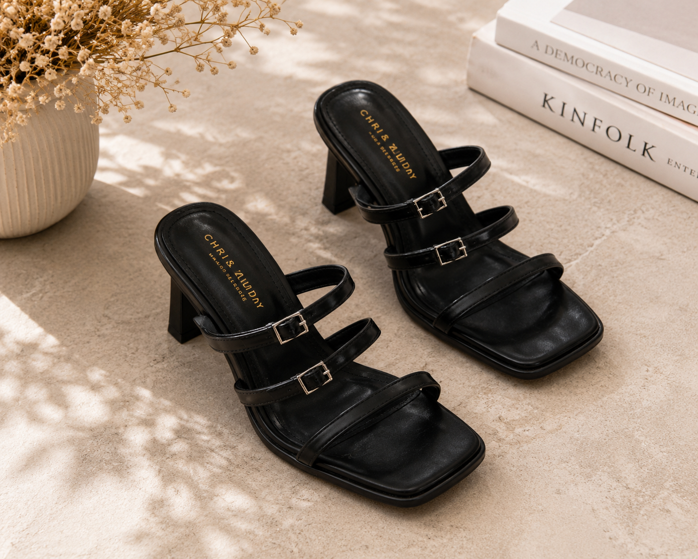 Jet Set Buckle Heels