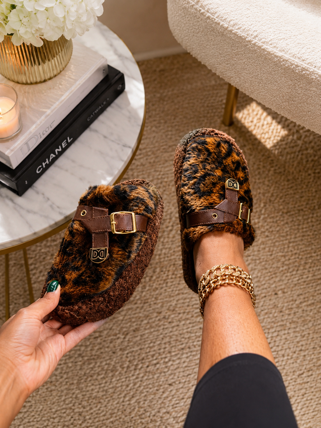 Cheetah Print Slippers