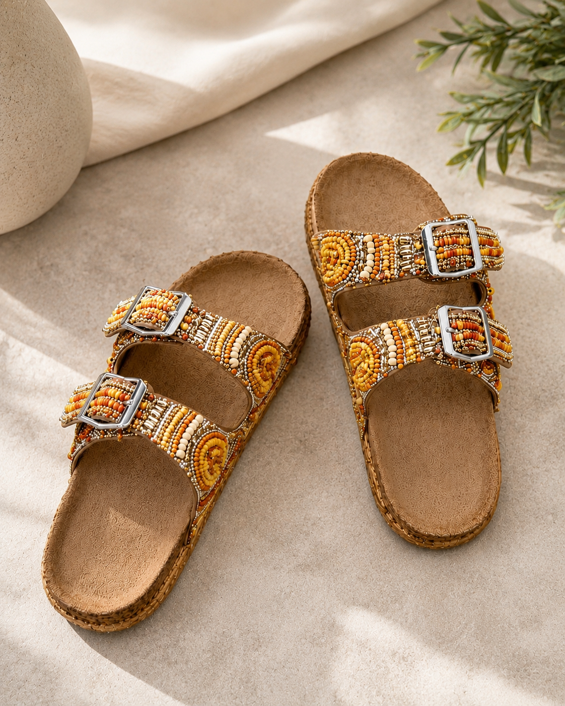Sunbeam Beaded Sandals
