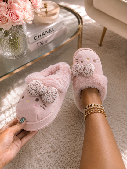 Pink Princess Hello Kitty Slippers
